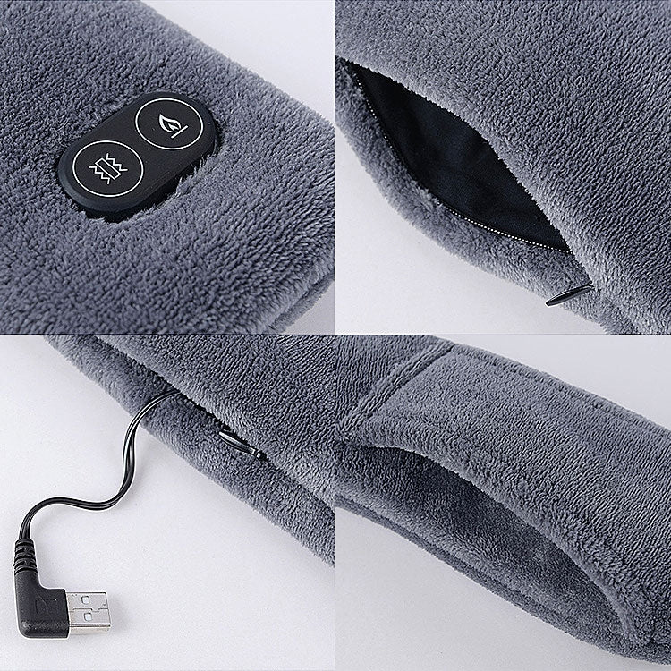 Sciarpa riscaldante USB con massaggio per collo 80x10 cm
