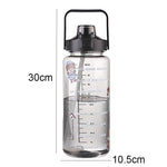 Borraccia sportiva 2000 ml con cannuccia e chiusura ermetica