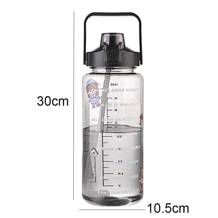 Borraccia sportiva 2000 ml con cannuccia e chiusura ermetica