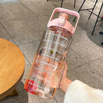 Borraccia sportiva 2000 ml con cannuccia e chiusura ermetica