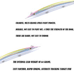 Esca da pesca sommersa 18,2 cm 64 g in plastica ABS