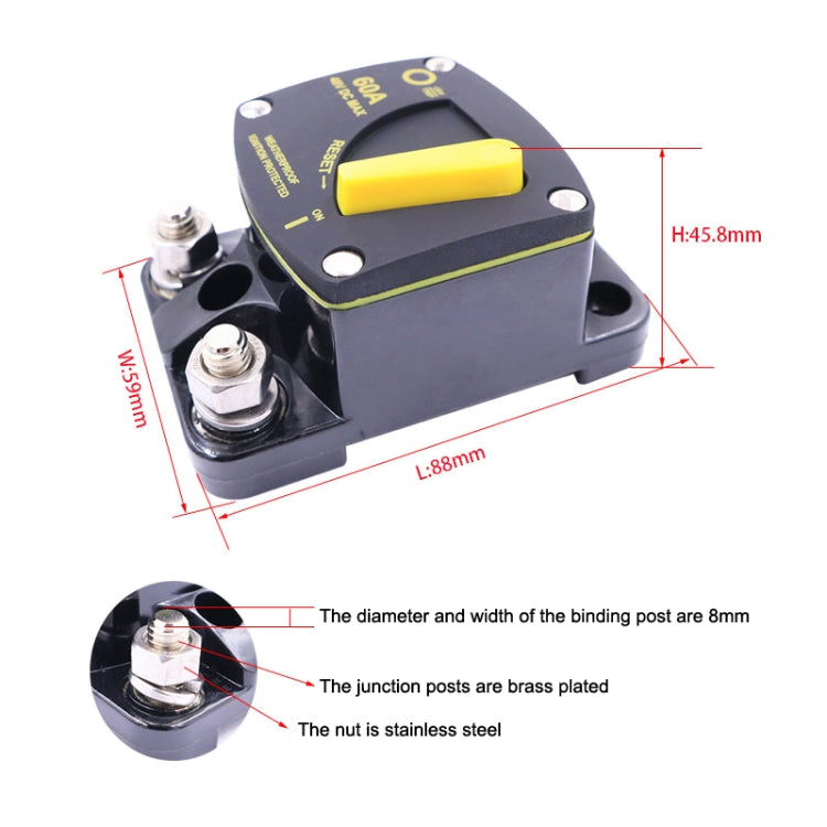 Interruttore automatico protezione 50A-300A per camper e yacht