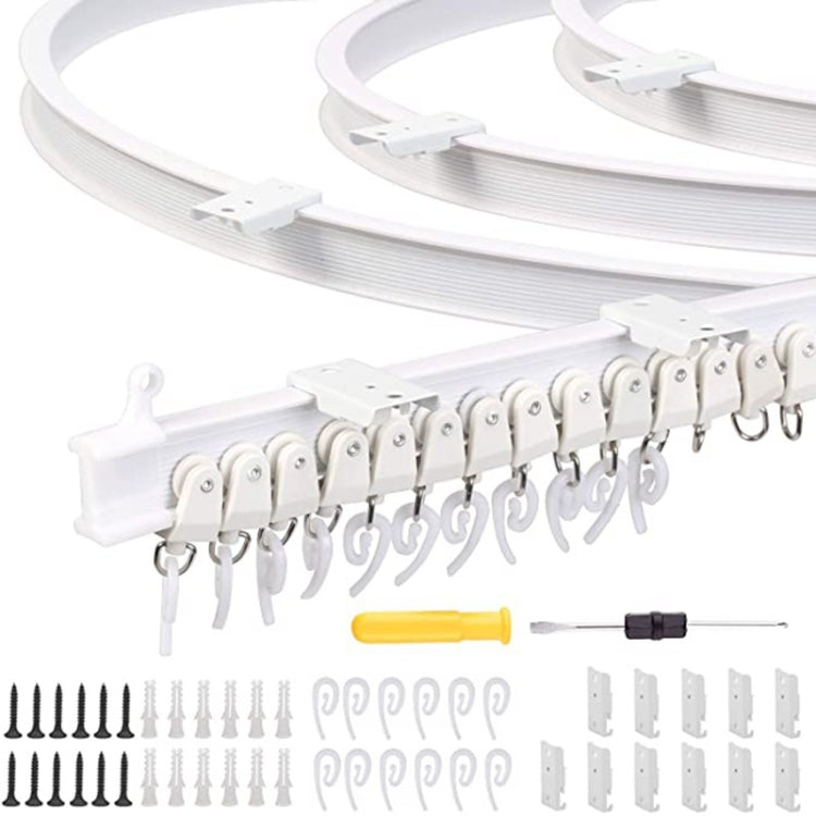 Set guide flessibili per binari tende pieghevoli 3m bianco