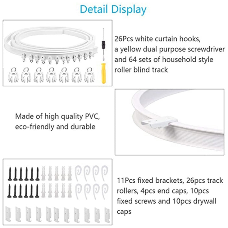 Set guide flessibili per binari tende pieghevoli 3m bianco