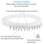 Set guide flessibili per binari tende pieghevoli 3m bianco