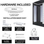 Set guide flessibili per binari tende 5m bianco
