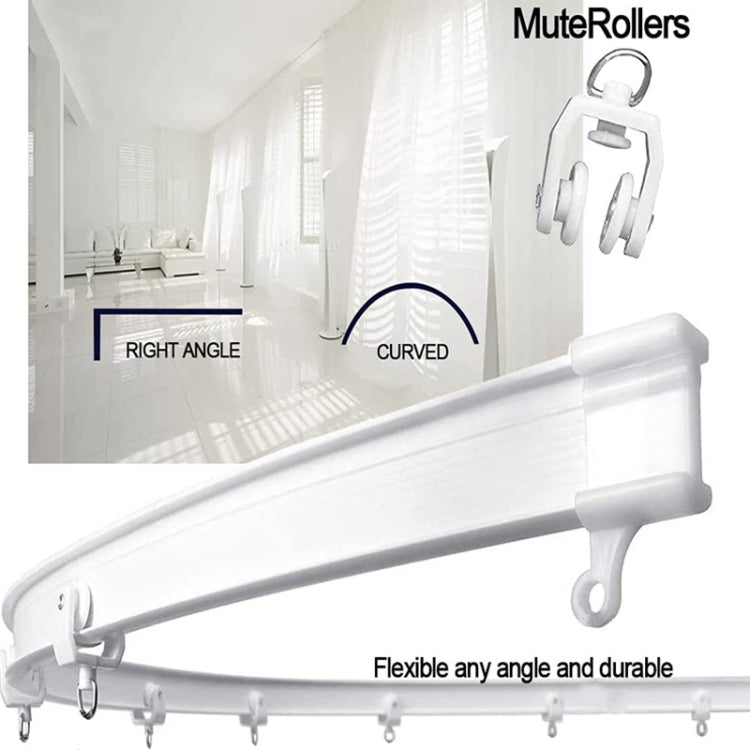 Set guide flessibili per binari tende 5m bianco
