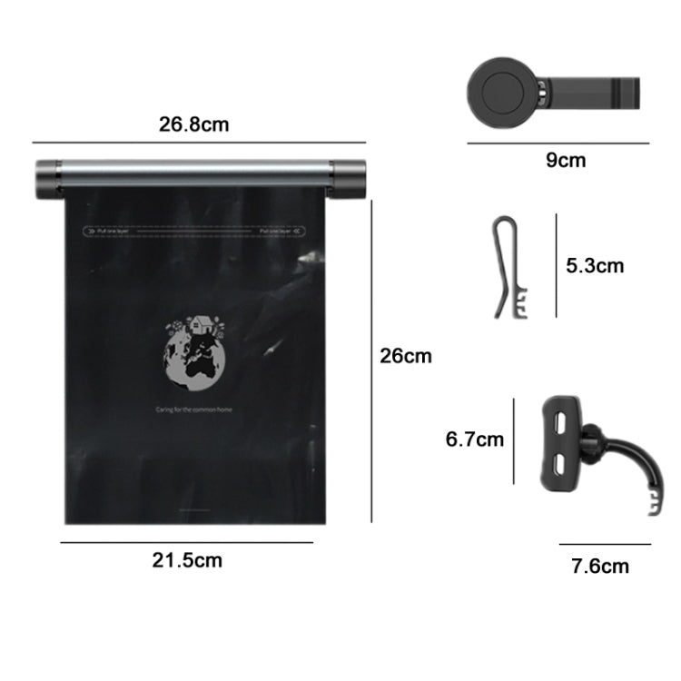 Organizer pieghevole per sacco spazzatura auto Titanium Grey