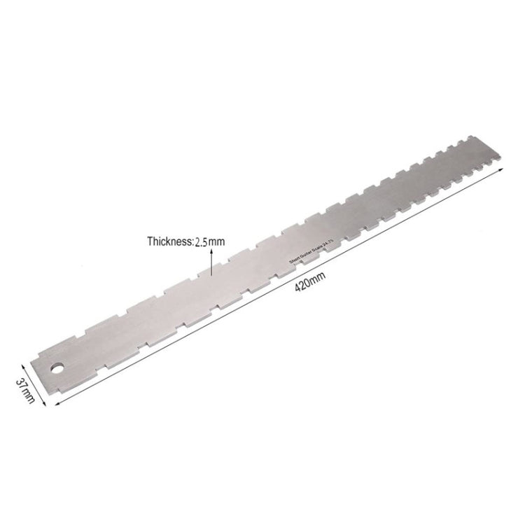 Righello in acciaio inox per misurazione manico chitarra
