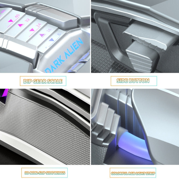 Mouse cablato Dark Alien V710 con 7 tasti programmabili