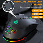 K-Snake BM520 Mouse da gioco wireless 9 pulsanti 3200 DPI