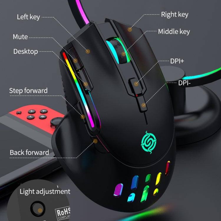 K-Snake BM520 Mouse da gioco wireless 9 pulsanti 3200 DPI