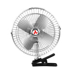 Ventilatore auto 12V/24V con clip metallica regolabile