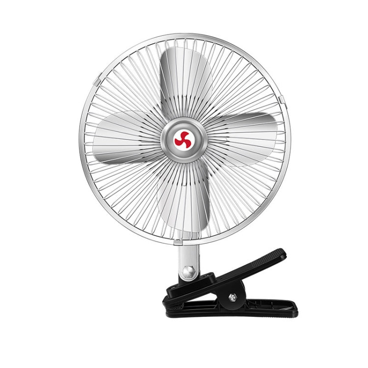 Ventilatore auto 12V/24V con clip metallica regolabile