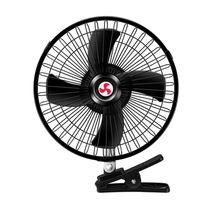 Ventilatore auto 12V/24V con clip metallica regolabile