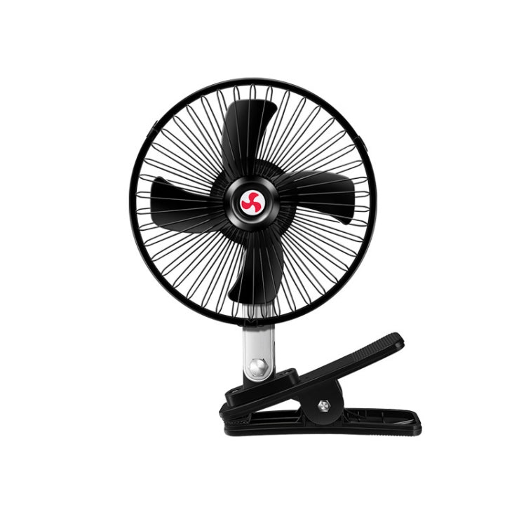 Ventilatore auto 12V/24V con clip metallica regolabile