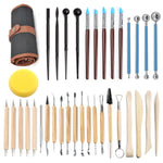 Set 36 strumenti per intaglio argilla in legno