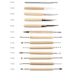 Set 36 strumenti per intaglio argilla in legno