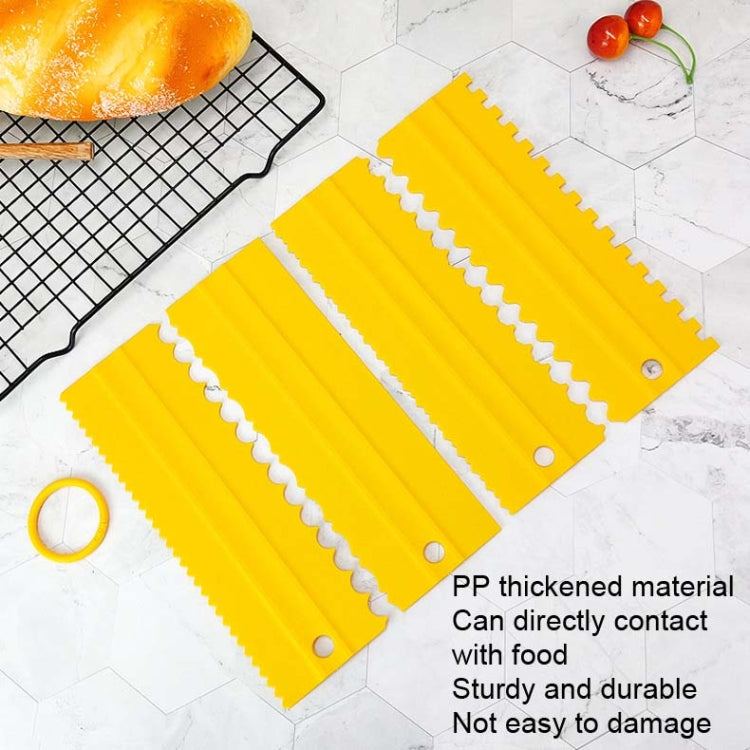Set 4 Raschietti per Crema in Plastica PP 23x7,5 cm