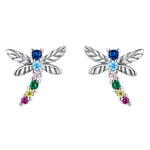 Orecchini in Argento 925 con Zirconi Serie Insetto