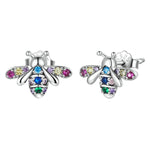Orecchini in Argento 925 con Zirconi Serie Insetto