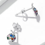 Orecchini in Argento 925 con Zirconi Serie Insetto