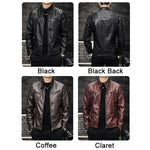 Giacca da moto uomo slim fit in PU lavato imbottita