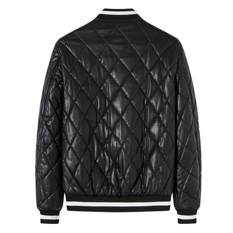Giacca da baseball in PU con scollo a V taglie M-4XL