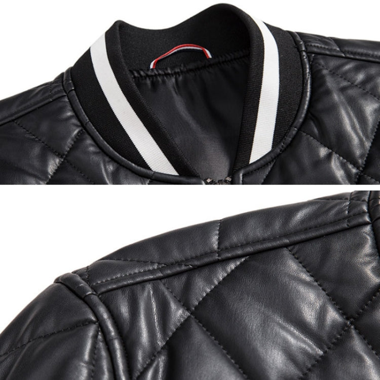 Giacca da baseball in PU con scollo a V taglie M-4XL