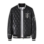 Giacca da baseball in PU con scollo a V taglie M-4XL