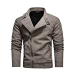Giacca da motociclista in pelle PU da uomo S-3XL