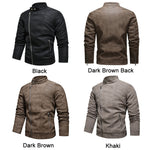 Giacca da motociclista in pelle PU da uomo S-3XL