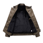 Giacca da motociclista in pelle PU da uomo S-3XL