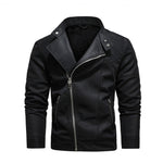 Giacca da motociclista in pelle PU da uomo S-3XL