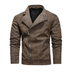 Giacca da motociclista in pelle PU da uomo S-3XL