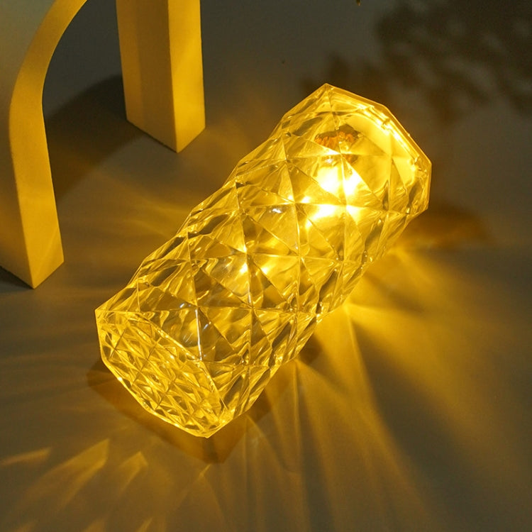 Lampada da scrivania LED in cristallo con luce ambientale rosa