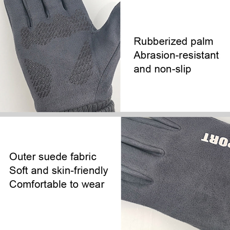 Guanti touch screen da ciclismo in pelle scamosciata Q35