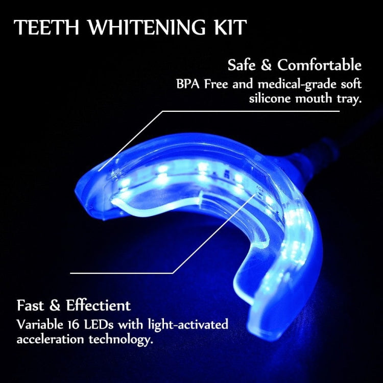 Sistema sbiancamento denti 16 LED con cavo 3 in 1