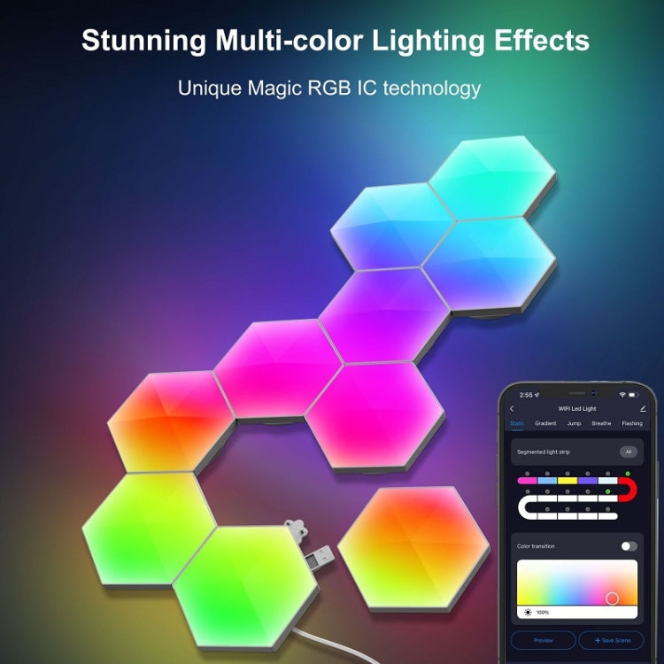 Luci da parete RGBIC smart per gaming con controllo app