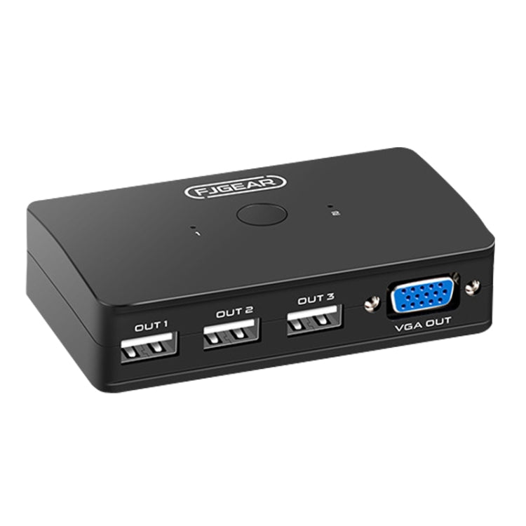 FJGEAR FJ-210UK Switch KVM 2 porte VGA HD USB 2.0