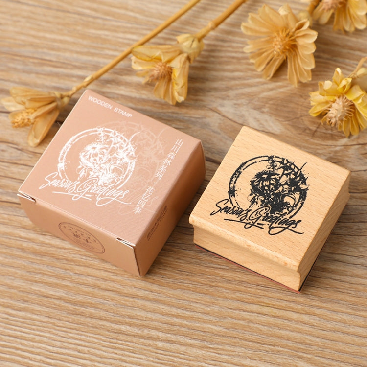 Set 5 Timbri in Legno per Decorazioni Manuali