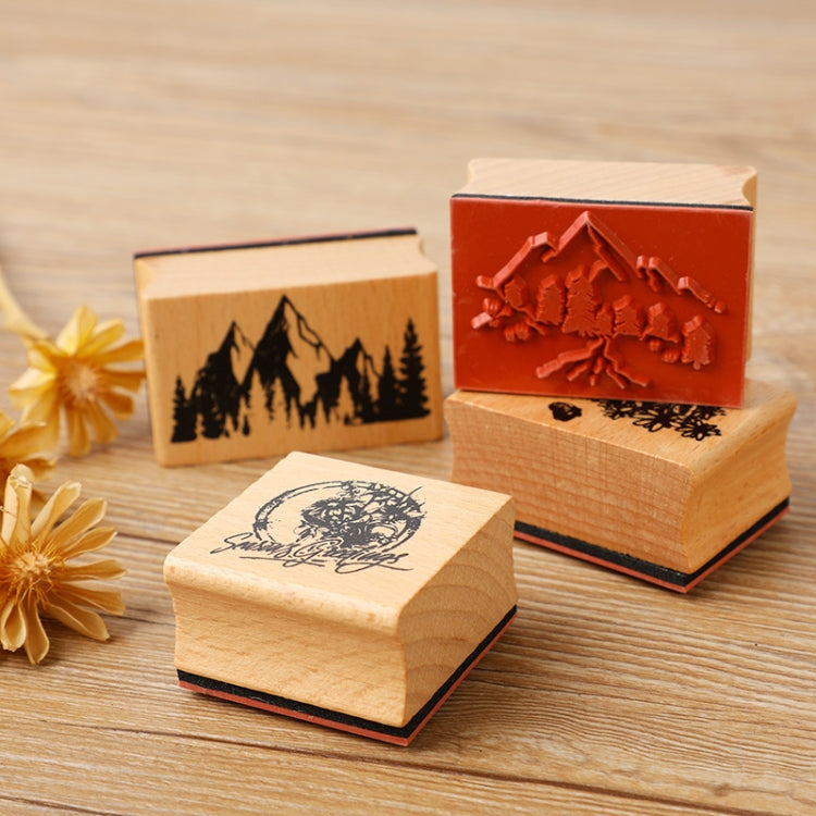 Set 5 Timbri in Legno per Decorazioni Manuali