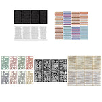 Set 3 materiali adesivi con testo vintage per fai-da-te