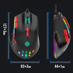 Mouse meccanico cablato K-Snake Q15 9 tasti RGB