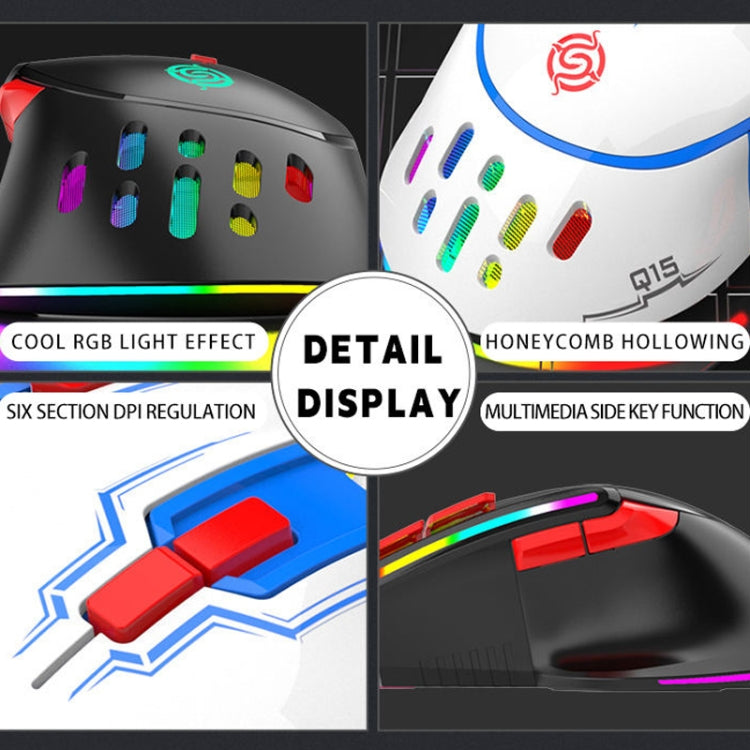 Mouse meccanico cablato K-Snake Q15 9 tasti RGB