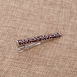 Fermacravatta da uomo in ottone lucido set 2 pezzi