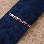 Fermacravatta da uomo in ottone lucido set 2 pezzi