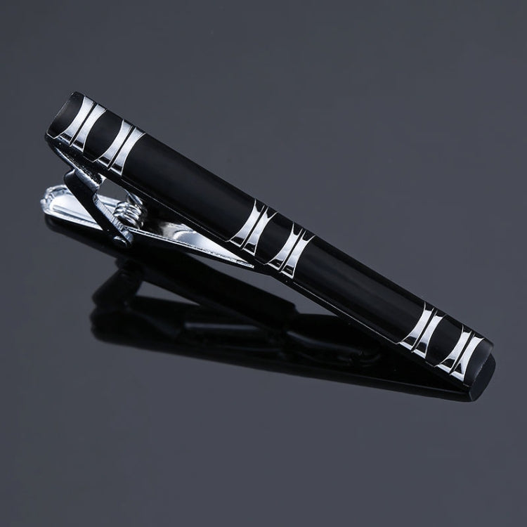 Fermacravatta da uomo in ottone lucido set 2 pezzi