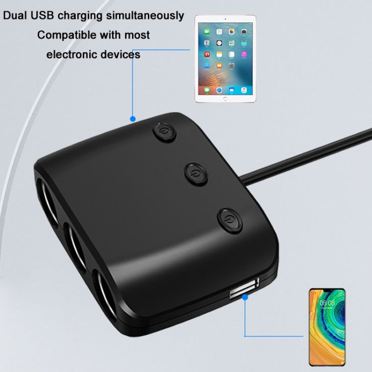 Accendisigari auto 3 in 1 120W con doppio USB