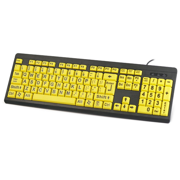 Tastiera cablata USB 104 tasti caratteri grandi